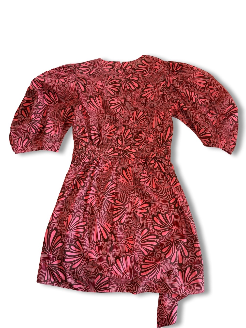 RHODE Pink and Brown Retro Swirl Mini Dress - Picture 7 of 7